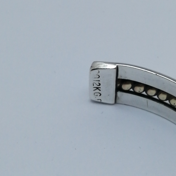 Vintage 12K GP & Solid Sterling Silver 925 Bangle - Picture 5 of 10